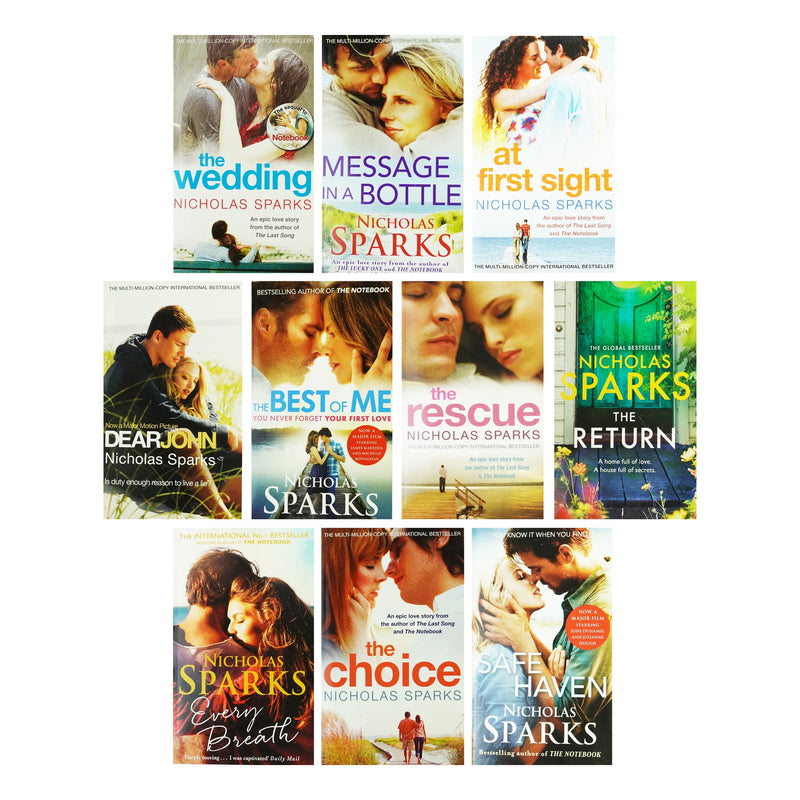 Nicholas Sparks 10 Books Collection Set - Fiction - Paperback Fiction Sphere
