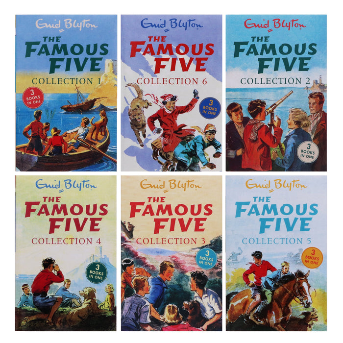 The Famous Five By Enid Blyton 6 Books 18 Story Collection - Ages 7-11 - Paperback 7-9 Hachette