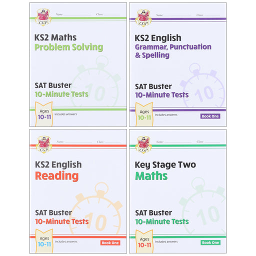 CGP KS2 SAT Buster 10-Minute Tests Collection 4 Books Set (for the 2027 tests) - Ages 10-11 - Paperback 9-14 Coordination Group Publications Ltd (CGP)