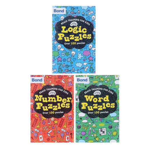 Bond Brain Training Puzzles for Kids Oxford 3 Books Collection Set - Age 7-9 - Paperback B2D DEALS Oxford University Press