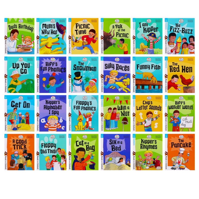Biff, Chip and Kipper: Read with Oxford Stage 1 24 Books Collection Set by Roderick Hunt - Age 3+ - Paperback B2D DEALS Oxford University Press