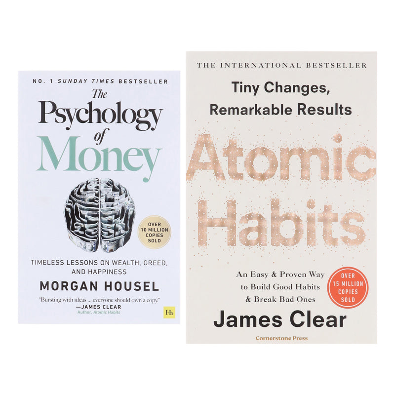 Atomic Habits by James Clear and The Psychology of Money by Morgan Housel: 2 Books Collection Set - Non Fiction - Paperback Non-Fiction Various