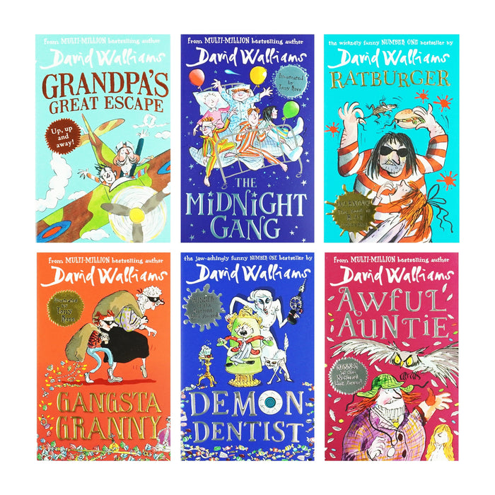 The World of David Walliams: The Amazing Adventures 6 Books Collection Box Set - Ages 8-12 - Paperback 9-14 HarperCollins Publishers