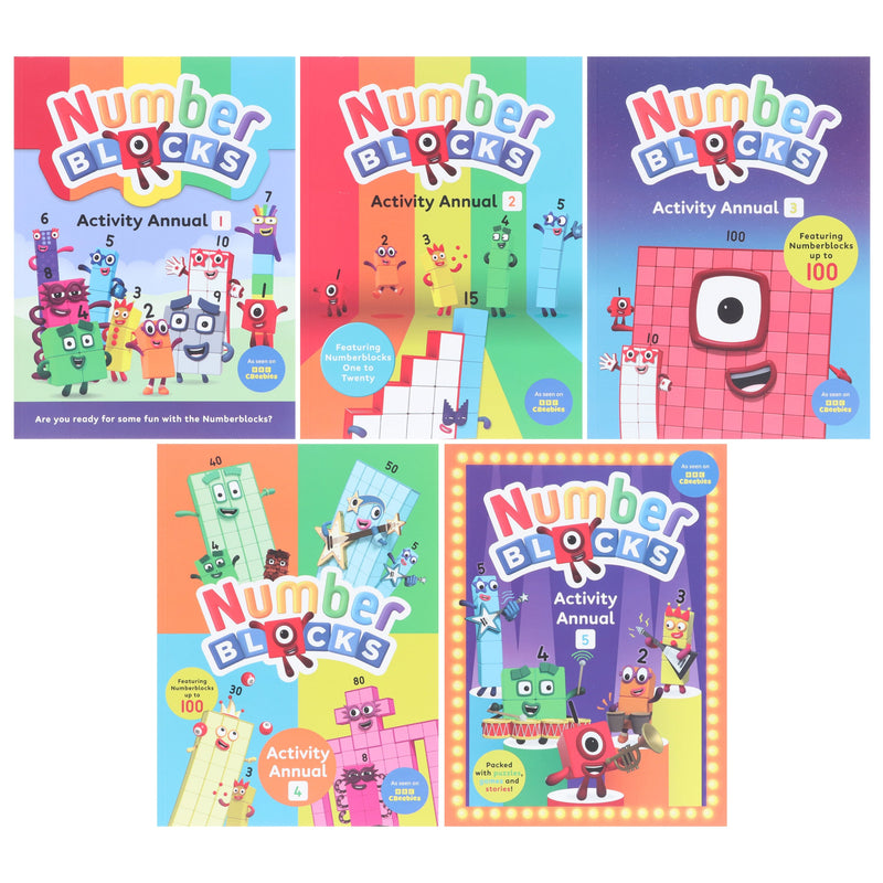 Numberblocks Fun Activity Annuals 1-5 Collection: 5 Books Set By Sweet Cherry Publishing - Ages 4+ - Paperback 3-5 Sweet Cherry Publishing