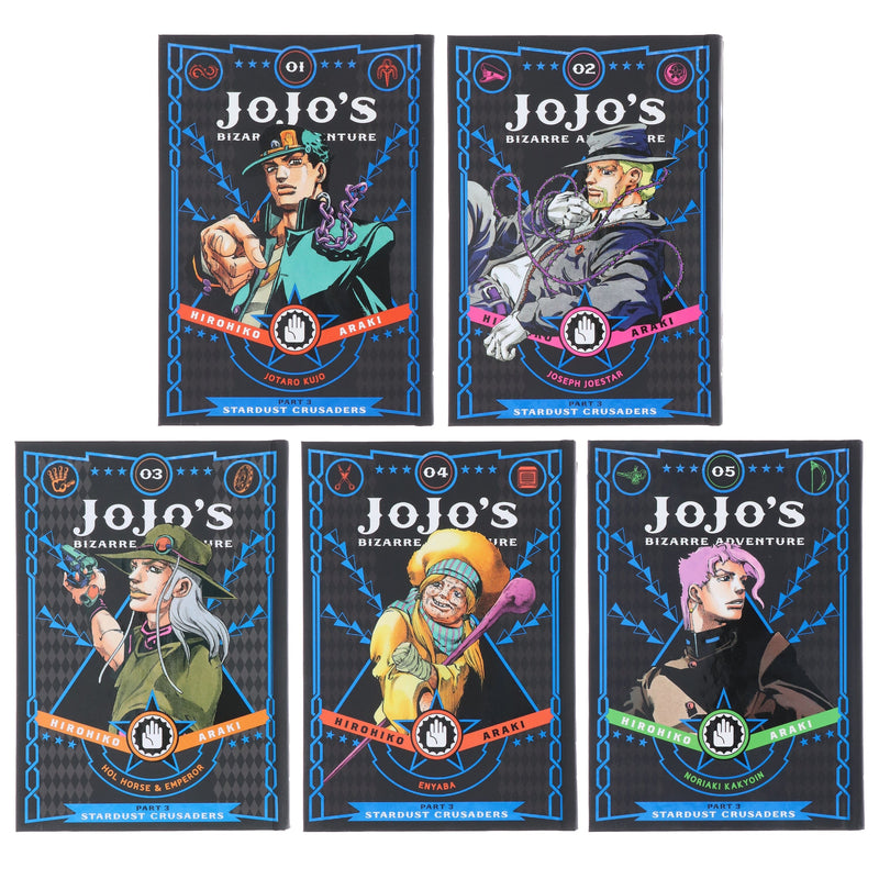 JoJo’s Bizarre Adventure: Part 3 - Stardust Crusaders (Vol. 1-5) by Hirohiko Araki 5 Books Collection Set - Fiction - Hardback Fiction Viz Media, Subs. of Shogakukan Inc