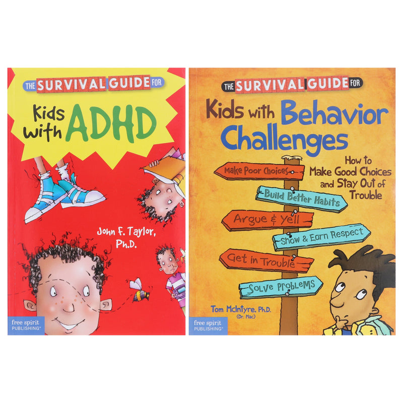 The Survival Guide for Kids Series: ADHD & Behavior Challenges 2 Books Collection Set - Ages 9-13 - Paperback 9-14 Free Spirit Publishing