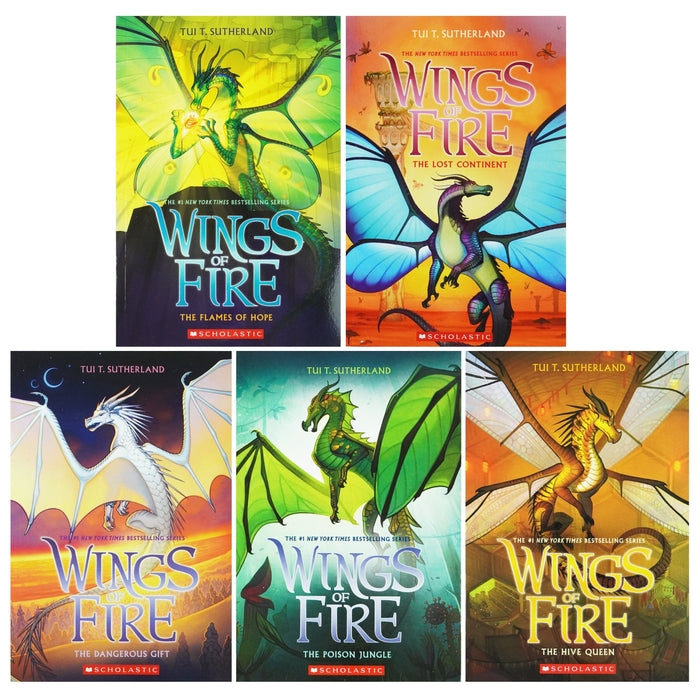 Wings of Fire Series by Tui T. Sutherland: 5 Books Set (Book 11-15) - Ages 8-12 - Paperback 9-14 Scholastic