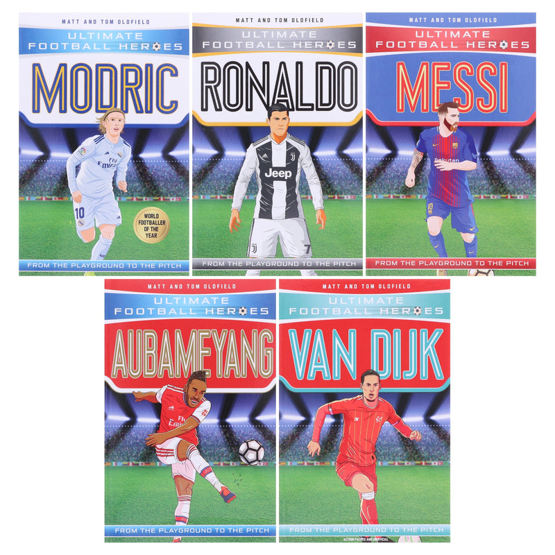 Ultimate Football Heroes Superstars By Matt & Tom Oldfield 5 Books Collection Set - Ages 6-12 - Paperback B2D DEALS Dino Books