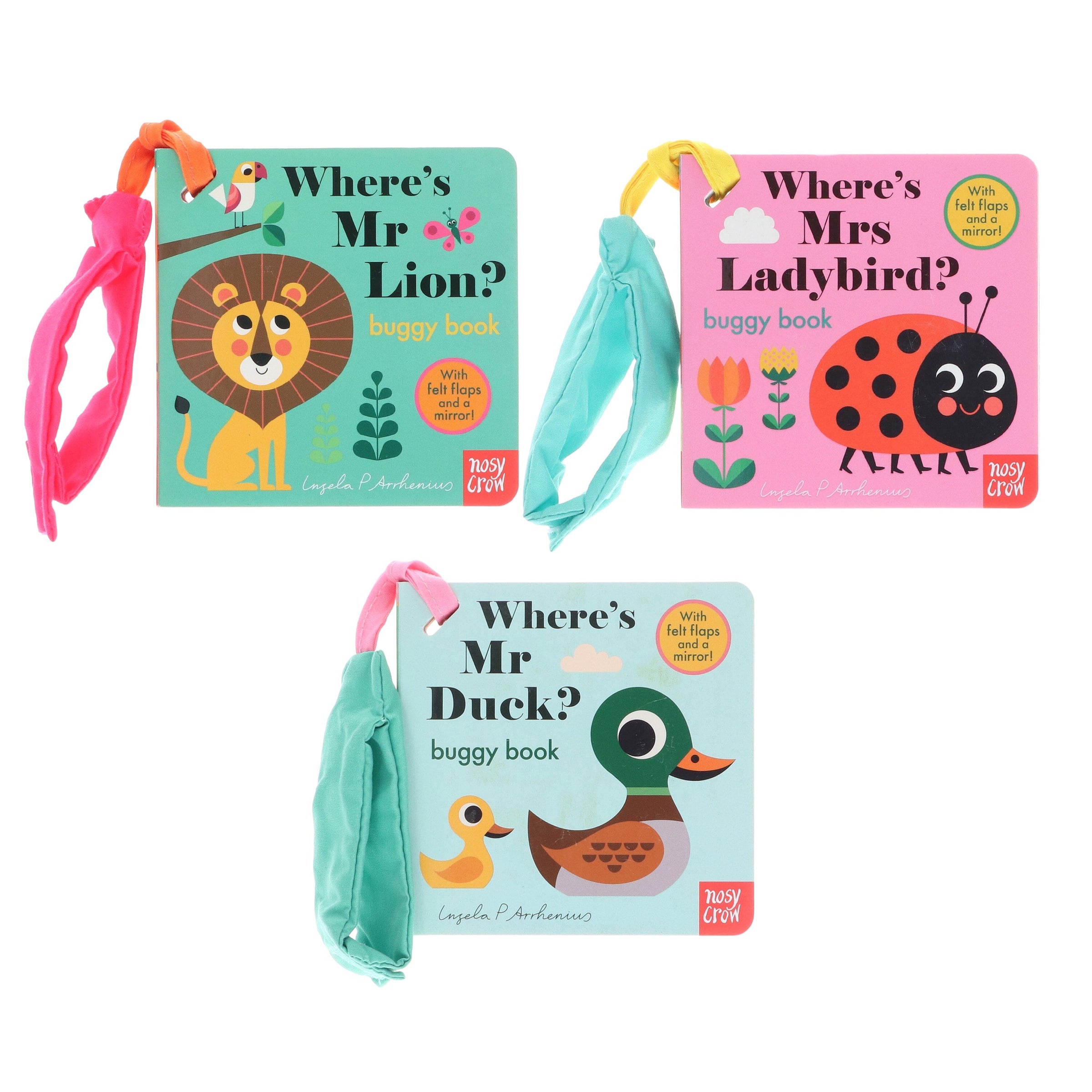 Felt Flaps and the Mirror 3 Books By Ingela P Arrhenius - Ages 0-5 - B ...