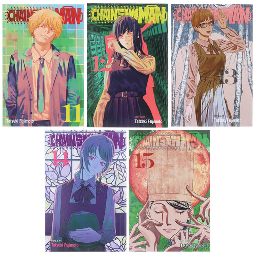 Chainsaw Man Volume 11-15 by Tatsuki Fujimoto: 5 Books Collection Set - Manga - Paperback Graphic Novels Viz Media, Subs. of Shogakukan Inc