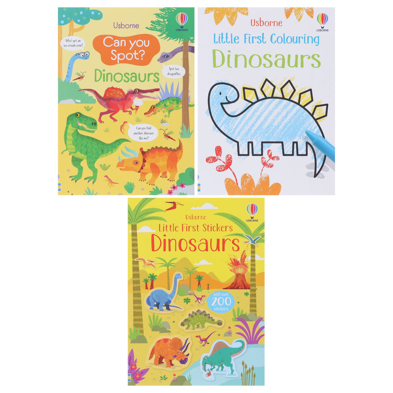 Usborne: My Dinosaur Activity Pack 3 Books Box Set and Over 200 Stickers - Ages 3+ - Paperback 3-5 Usborne Publishing Ltd
