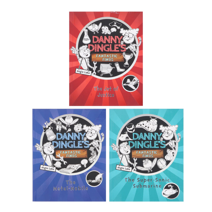 Danny Dingle's Fantastic Finds 3 Books Box Set By Angie Lake - Ages 7-12 - Humour - Paperback