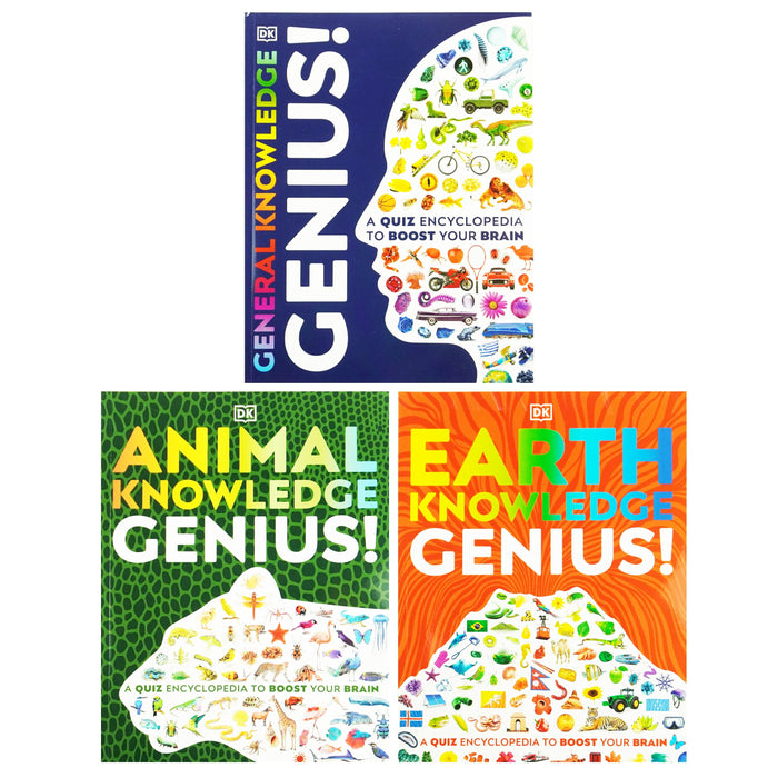 A Quiz Encyclopedia to Boost Your Brain General Knowledge Series by DK: 3 Books Collection Set - Ages 9-12 - Paperback 9-14 DK