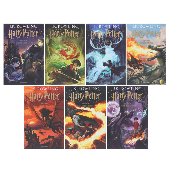 Harry Potter Magical Owl Post Box Set by J.K. Rowling: Complete 7 Books Children’s Collection With Fun Character Stickers! - Ages 9-11 - Hardback 9-14 Bloomsbury Publishing