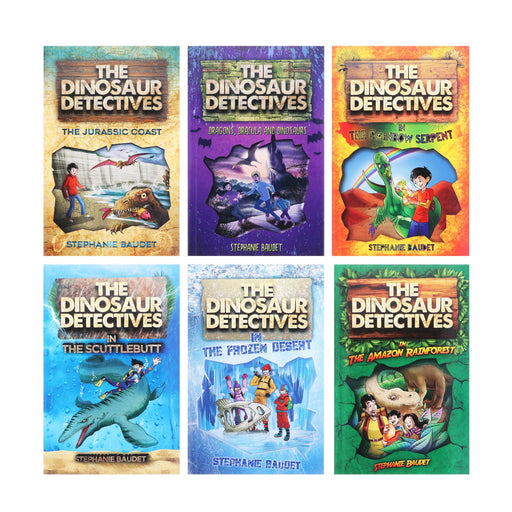 The Dinosaur Detectives 6 Books Collection Set by Stephanie Baudet - Ages 7-11 - Paperback 7-9 Sweet Cherry Publishing