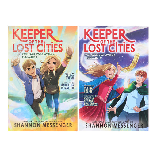 Keeper of the Lost Cities Series by Shannon Messenger 2 Books Graphic Novels Set - Ages 9+ - Paperback Graphic Novels Simon & Schuster