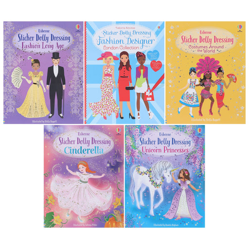 Usborne: Sticker Dolly Dressing Collection Illustrated 5 Books Set - Ages 5-8 - Paperback 5-7 Usborne Publishing Ltd