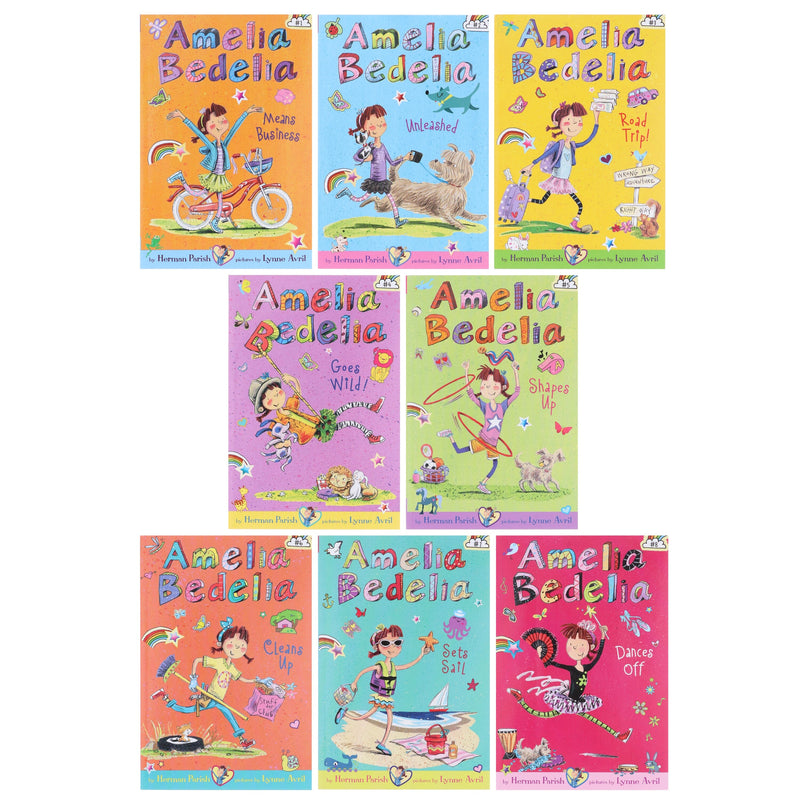 Amelia Bedelia Funny Chapter Books by Herman Parish Illustrated 8 Books Collection Box Set - Ages 6-10 - Paperback 5-7 HarperCollins Publishers