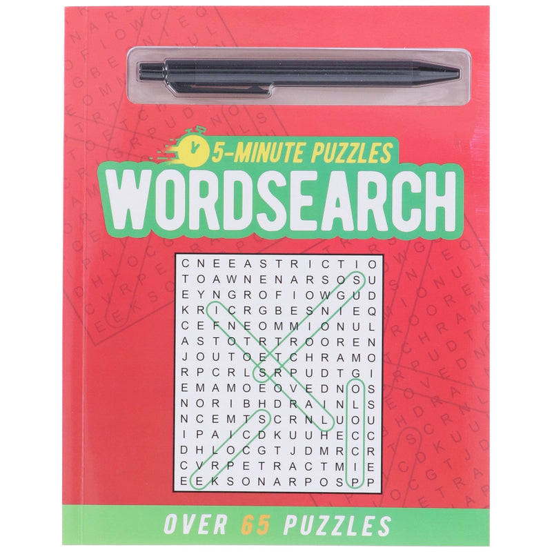 5-Minute Puzzles Wordsearch (includes ball-point pen): Over 65 Puzzles by Eric Saunders - Non Fiction - Paperback Non-Fiction Arcturus Publishing Ltd