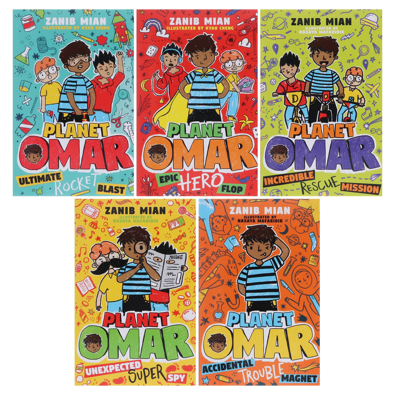Planet Omar Series by Zanib Mian 5 Books Collection Box Set - Ages 9-11 - Paperback 9-14 Hachette
