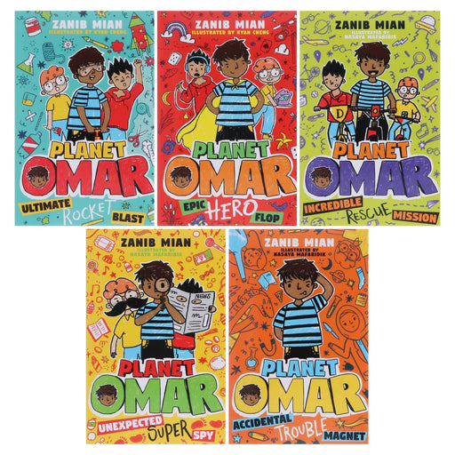 Planet Omar Series by Zanib Mian 5 Books Collection Box Set - Ages 9-11 - Paperback 9-14 Hachette