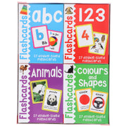 Flashcards Tray: Four Sets of 27 Double-Sided Flashcards (Get Set Go) - Ages 3+ - Cards 3-5 Miles Kelly Publishing Ltd