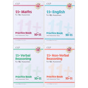 CGP 11+ Practice Book & Assessment Tests Bundle (for GL Assessment) 4 Books Set - Ages 10-11 - Paperback (Includes Free Online Edition) 9-14 Coordination Group Publications Ltd (CGP)