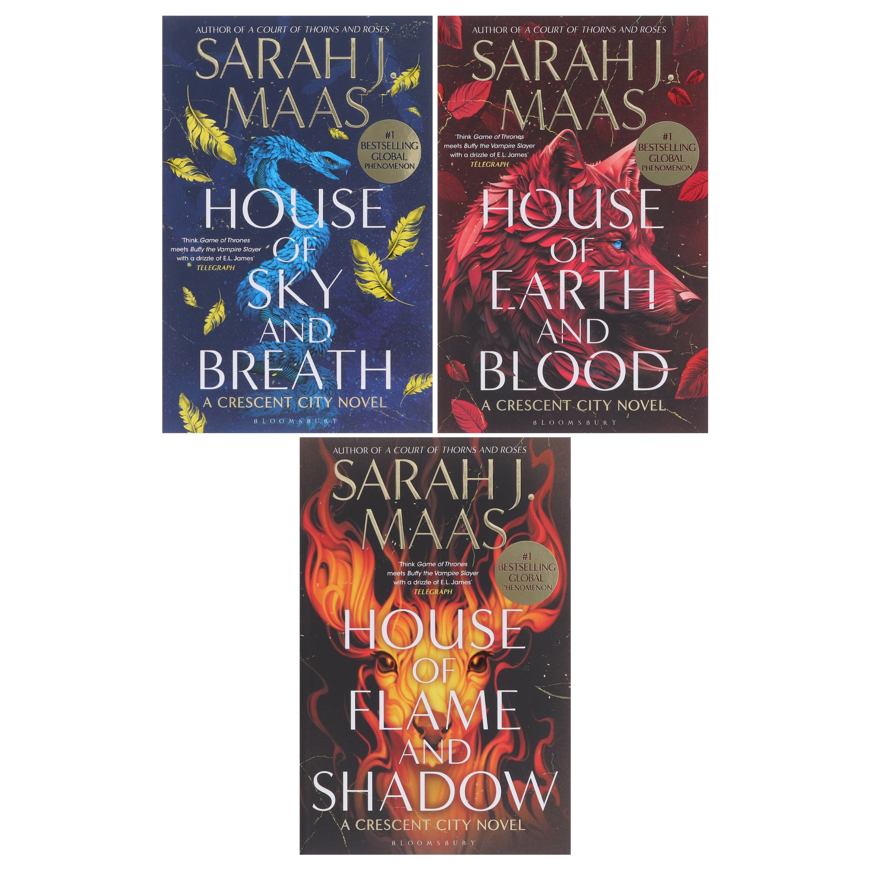 Crescent City Series by Sarah J. Maas 3 Books Collection Set