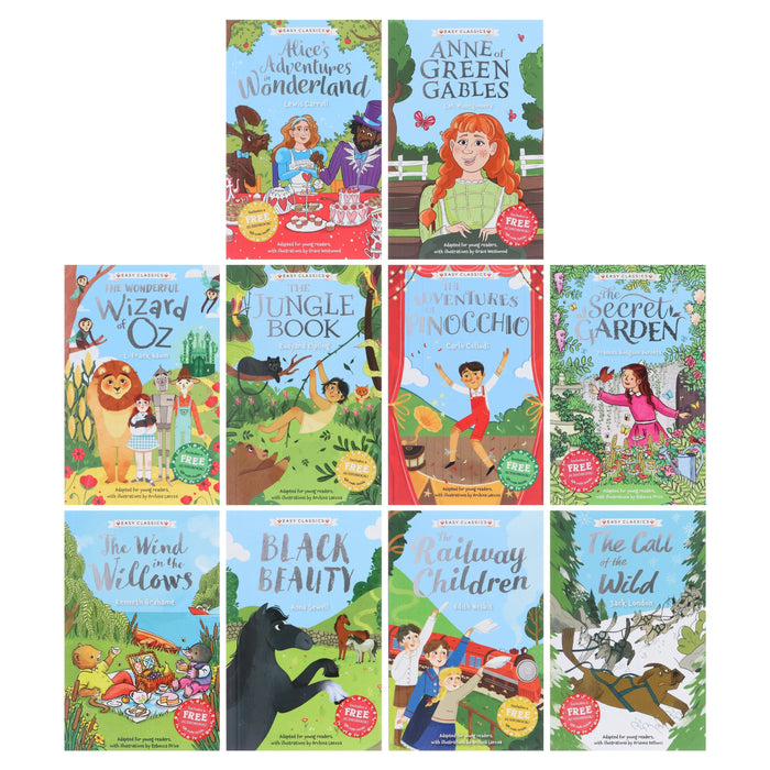 The Children’s Easy Classics Collection 10 Books Box Set - Ages 7-9 - Paperback 7-9 Sweet Cherry Publishing