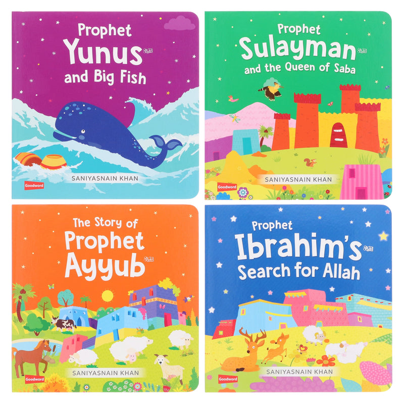 Quran Stories Little Library (Vol. 2) By Saniyasnain Khan 4 Books Collection Box Set - Ages 0-5 - Board Book 0-5 Good Word Books
