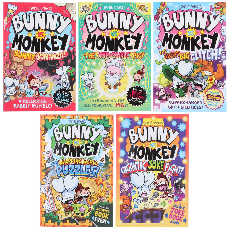 Bunny vs Monkey Comic Collection by Jamie Smart 5 Books Set - Ages 7+ - Paperback Graphic Novels David Fickling Books ltd