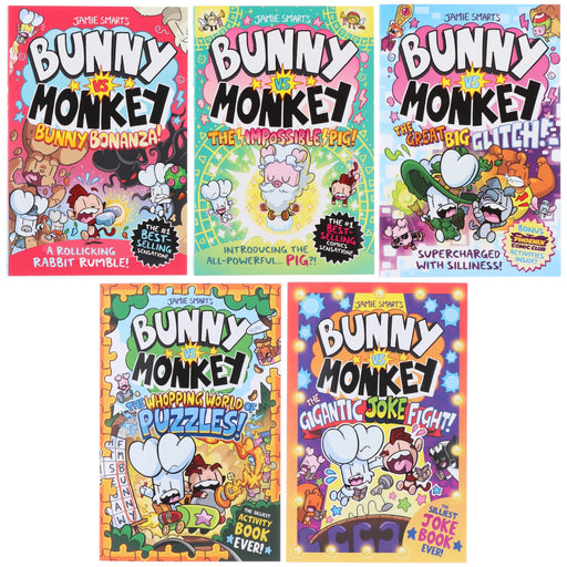 Bunny vs Monkey Comic Collection by Jamie Smart 5 Books Set - Ages 7+ - Paperback Graphic Novels David Fickling Books ltd