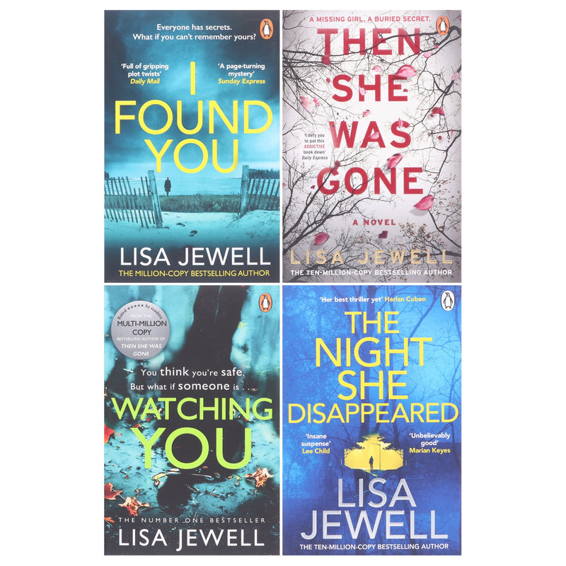 Lisa Jewell's Then She Was Gone, The Night She Disappeared, Watching You & I Found You: 4 Books Collection Set - Fiction - Paperback Fiction Penguin Random House
