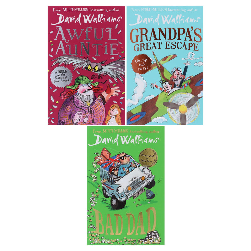 The World of David Walliams: Fun-Tastic Families 3 Books Box Set - Age 7-11 - Paperback 7-9 HarperCollins Publishers