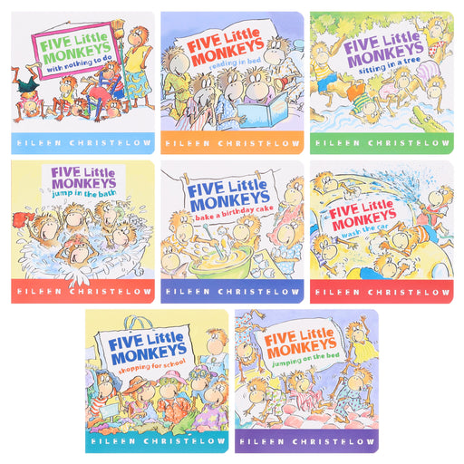 Five Little Monkeys: A Box Adventures By Eileen Christelow 8 Books Collection Box Set - Ages 4-7 - Board Books 5-7 Houghton Mifflin Harcourt Publishing Company