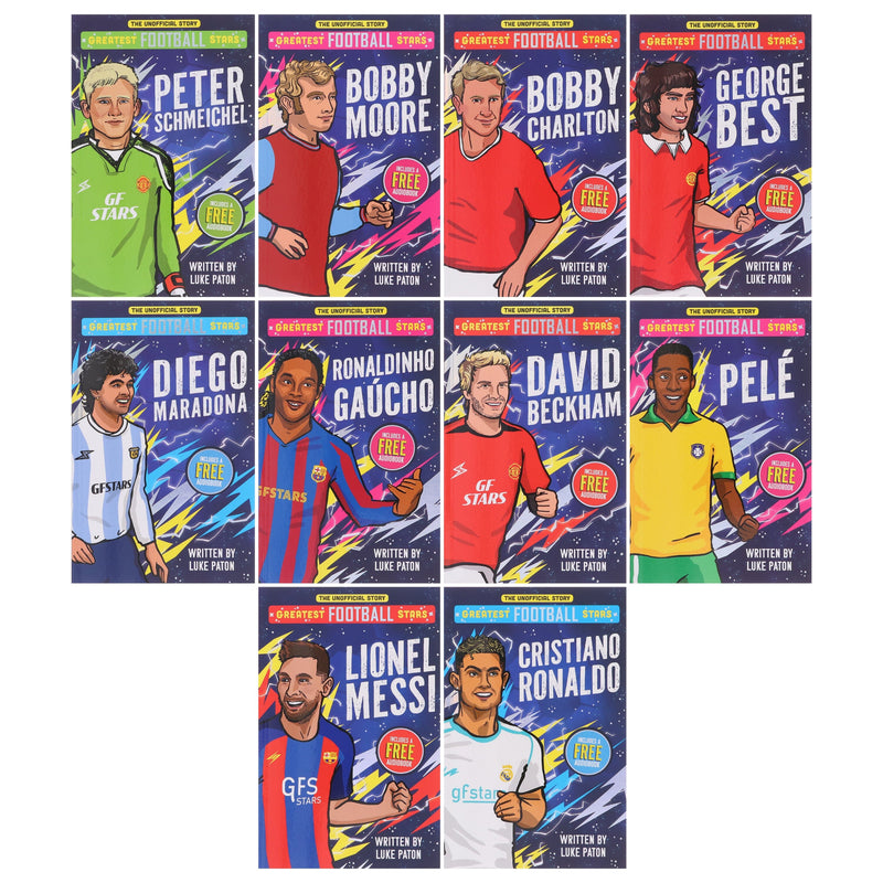 The Greatest Football Stars by Luke Paton 10 Books Collection Box Set - Ages 7+ - Paperback 7-9 Sweet Cherry Publishing