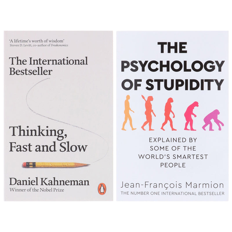 Thinking, Fast and Slow & The Psychology of Stupidity by Daniel Kahneman & Jean-Francois Marmion 2 Books Collection Set - Non Fiction - Paperback Non-Fiction penguin/Macmillan