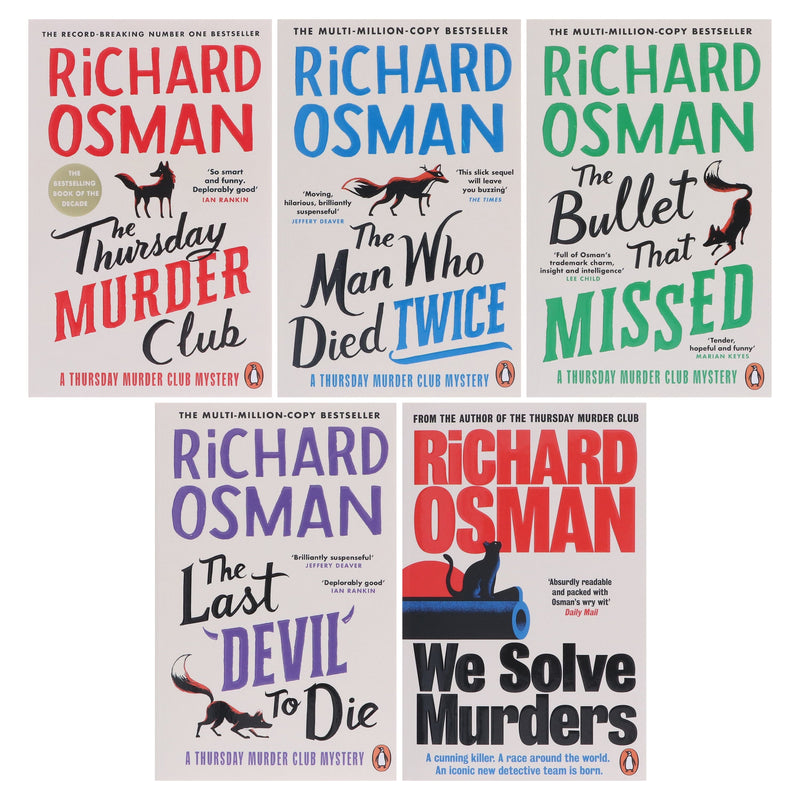 Thursday Murder Club & We Solve Murders Series by Richard Osman 5 Books Collection Set - Fiction - Paperback Fiction Penguin Random House