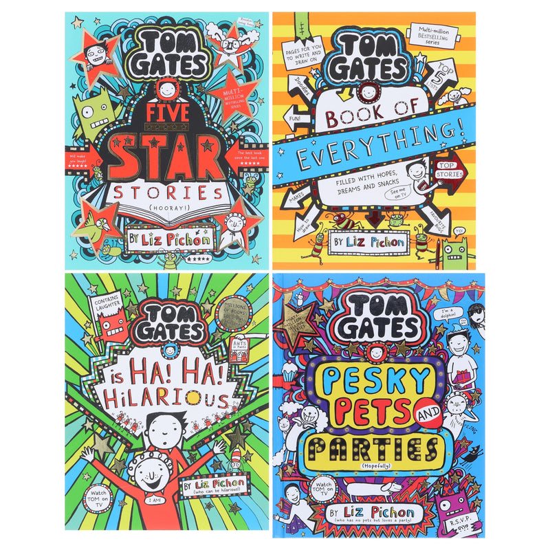 Tom Gates Series (Book 21-24) by Liz Pichon 4 Books Collection Set - Ages 7-12 - Paperback/Hardback 7-9 Scholastic