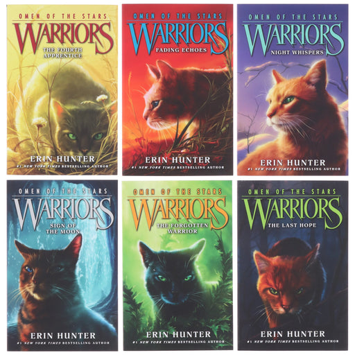 Warrior Cats by Erin Hunter: Series 4 Omen of the Stars 6 Books Collection Set - Ages 8-12 - Paperback 9-14 HarperCollins Publishers