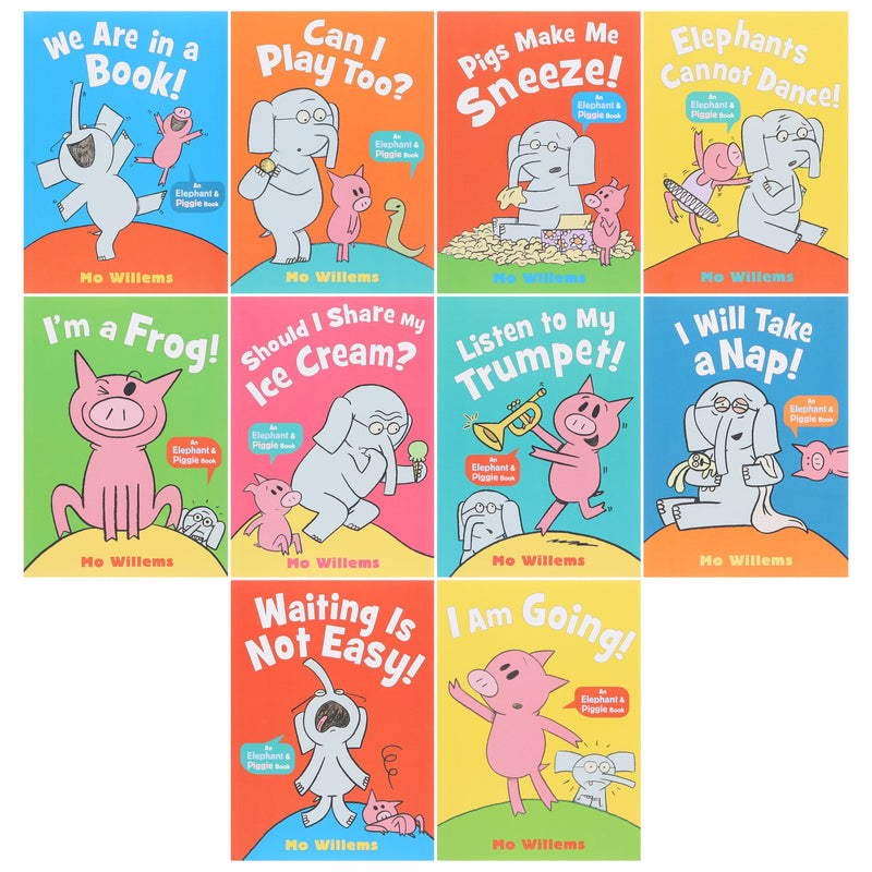 Elephant & Piggie, Best Friends For Ever! Series by Mo Willems: 10 Picture Books Collection Box Set - Ages 4-8 - Paperback 5-7 Walker Books