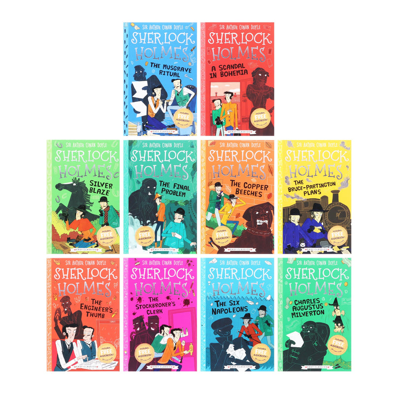 The Sherlock Holmes Children's Collection: Mystery, Mischief and Mayhem 10 Books (Series 2) by Sir Arthur Conan Doyle - Age 7-9 - Paperback 7-9 Sweet Cherry Publishing