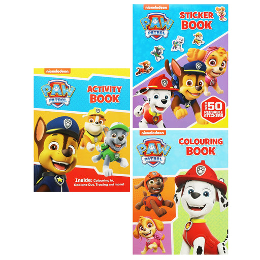 Paw Patrol Activity Pack Colouring Books & Stickers 3 Books Collection Set - Ages 3+ - Paperback 0-5 Alligator Books