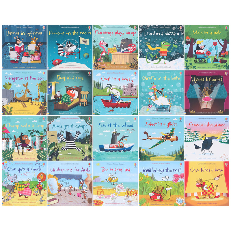 Usborne First Phonics Reading Library 20 Books - Ages 0-5 - Paperback 0-5 Usborne Publishing Ltd