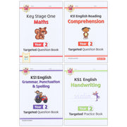 CGP KS1 (Year 2) Targeted Question and Practice Bundle 4 Books Collection Set - Ages 6-7 - Paperback 5-7 Coordination Group Publications Ltd (CGP)