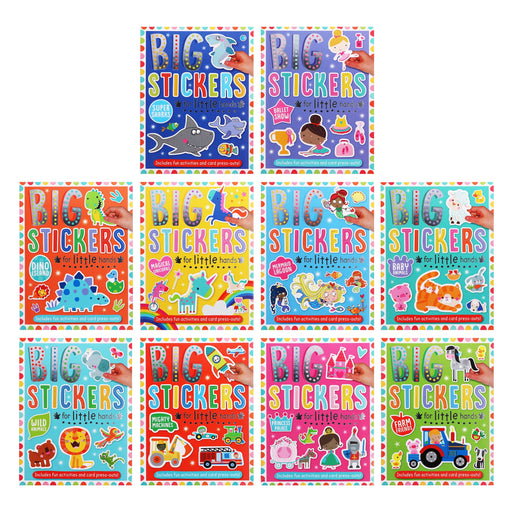 Big Stickers for Little Hands Assortment 10 Books Collection - Age 3-5 - Paperback 0-5 Make Believe Ideas