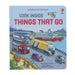 Usborne Lift-The-Flap Look Inside Things That Go by Rob Lloyd Jones - Ages 5+ - Board Book 5-7 Usborne Publishing Ltd