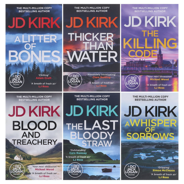 DCI Logan Crime Thrillers Series by JD Kirk 6 Books Collection Set (Book 1-6) - Fiction - Paperback Fiction Zertex Crime