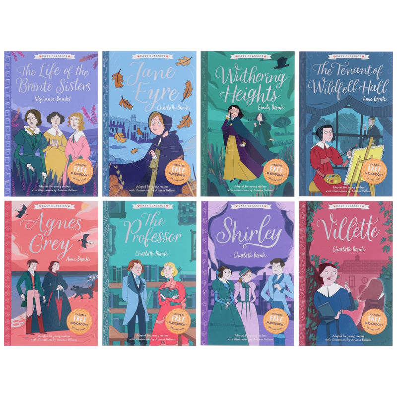 The Complete Bronte Sisters 8 Books Children's Collection Set (Easy Classics) By Stephanie Baudet - Ages 7-11 - Paperback 7-9 Sweet Cherry Publishing