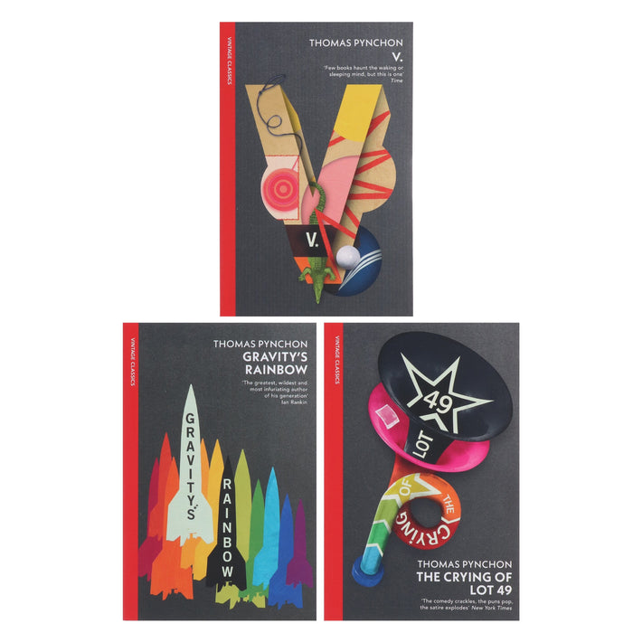 Thomas Pynchon Novels (V, The Crying of Lot 49 & Gravity's Rainbow) 3 Books Collection Set - Fiction - Paperback Fiction Penguin Random House